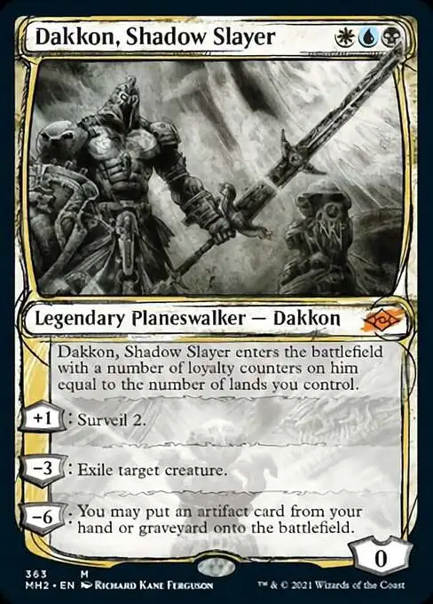 MtG Trading Card Game Modern Horizons 2 Mythic Rare Dakkon, Shadow Slayer #363 [Showcase]