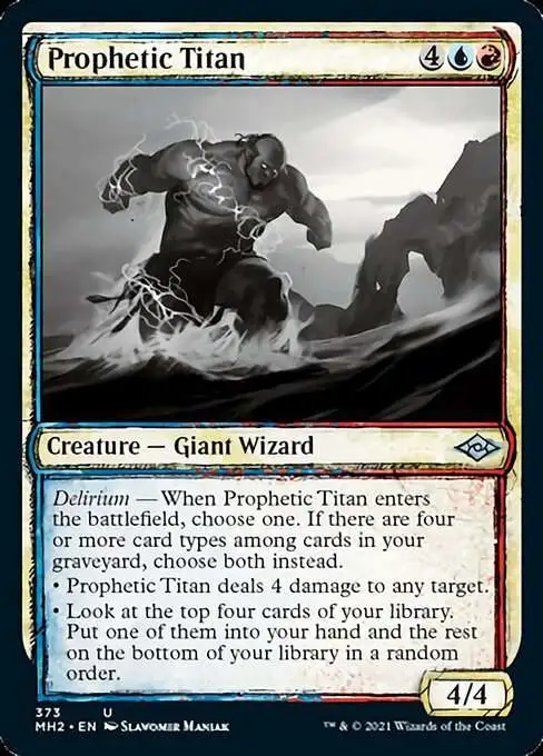 MtG Trading Card Game Modern Horizons 2 Uncommon Prophetic Titan #373 [FOIL Showcase]