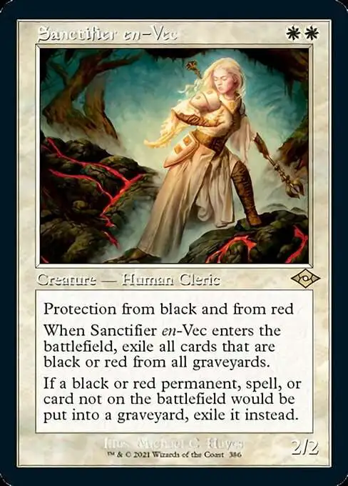 MtG Trading Card Game Modern Horizons 2 Rare Sanctifier en-Vec #386 [Retro Frame]