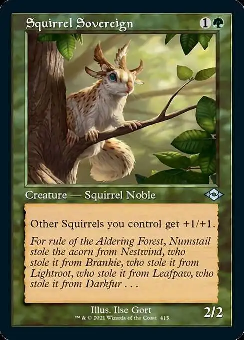 MtG Trading Card Game Modern Horizons 2 Uncommon Squirrel Sovereign #415 [Retro Frame]