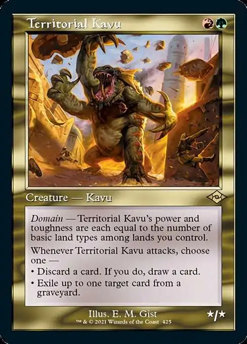 MtG Trading Card Game Modern Horizons 2 Rare Territorial Kavu #425 [Retro Frame]