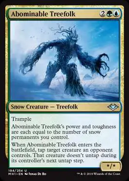 MtG Trading Card Game Modern Horizons Uncommon Abominable Treefolk #194