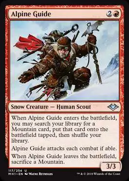 MtG Trading Card Game Modern Horizons Uncommon Alpine Guide #117