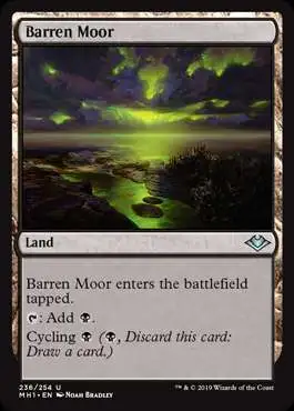 MtG Trading Card Game Modern Horizons Uncommon Barren Moor #236