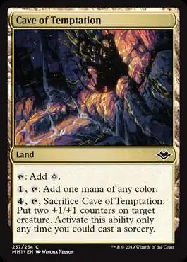 MtG Trading Card Game Modern Horizons Common Cave of Temptation #237