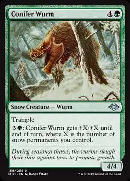 MtG Trading Card Game Modern Horizons Uncommon Conifer Wurm #159