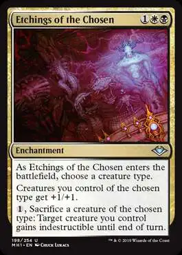 MtG Trading Card Game Modern Horizons Uncommon Etchings of the Chosen #198