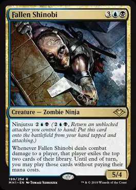 MtG Trading Card Game Modern Horizons Rare Fallen Shinobi #199