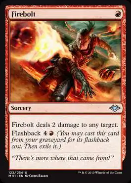 MtG Trading Card Game Modern Horizons Uncommon Foil Firebolt #122
