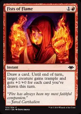 MtG Trading Card Game Modern Horizons Common Fists of Flame #123