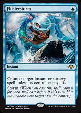 MtG Trading Card Game Modern Horizons Rare Flusterstorm #255 [Buy-A-Box Promo]