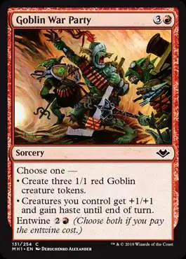 MtG Trading Card Game Modern Horizons Common Foil Goblin War Party #131