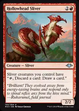 MtG Trading Card Game Modern Horizons Uncommon Hollowhead Sliver #132