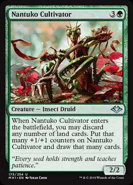 MtG Trading Card Game Modern Horizons Uncommon Nantuko Cultivator #173