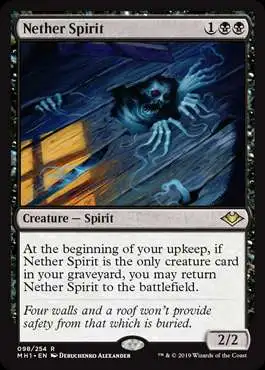 MtG Trading Card Game Modern Horizons Rare Foil Nether Spirit #98