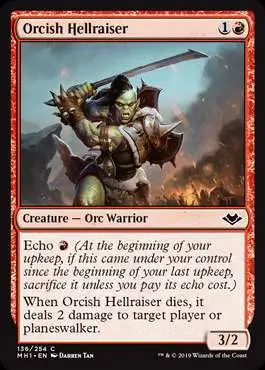 MtG Trading Card Game Modern Horizons Common Foil Orcish Hellraiser #136
