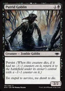 MtG Trading Card Game Modern Horizons Common Putrid Goblin #101