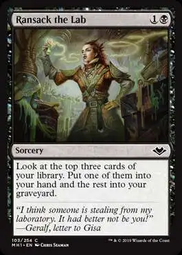 MtG Trading Card Game Modern Horizons Common Ransack the Lab #103