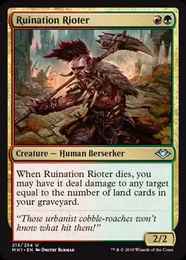 MtG Trading Card Game Modern Horizons Uncommon Ruination Rioter #213