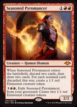 MtG Trading Card Game Modern Horizons Mythic Rare Seasoned Pyromancer #145