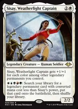 MtG Trading Card Game Modern Horizons Rare Sisay, Weatherlight Captain #29