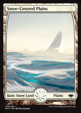 MtG Trading Card Game Modern Horizons Land Foil Snow-Covered Plains #250