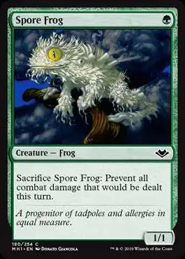 MtG Trading Card Game Modern Horizons Common Spore Frog #180