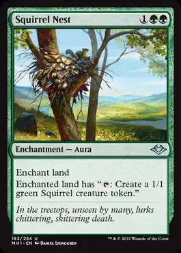 MtG Trading Card Game Modern Horizons Uncommon Foil Squirrel Nest #182