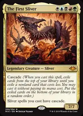 MtG Trading Card Game Modern Horizons Mythic Rare Foil The First Sliver #200