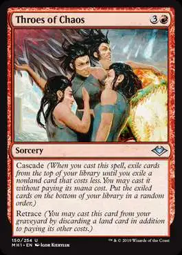 MtG Trading Card Game Modern Horizons Uncommon Throes of Chaos #150