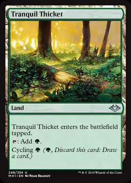MtG Trading Card Game Modern Horizons Uncommon Tranquil Thicket #248
