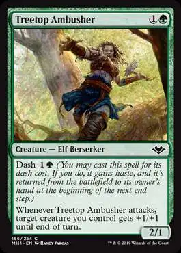 MtG Trading Card Game Modern Horizons Common Treetop Ambusher #186