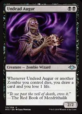 MtG Trading Card Game Modern Horizons Uncommon Foil Undead Augur #112