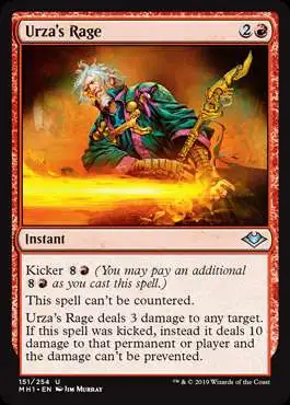 MtG Trading Card Game Modern Horizons Uncommon Foil Urza's Rage #151
