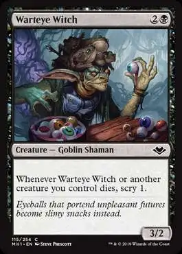 MtG Trading Card Game Modern Horizons Common Warteye Witch #115