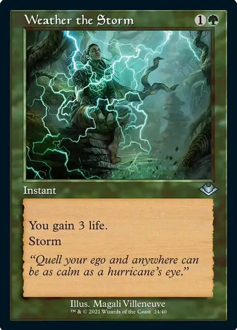 MtG Trading Card Game Modern Horizons Uncommon Weather the Storm R24 [Retro Frame, Foil Etched]