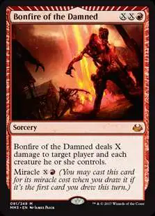 MtG Modern Masters 2017 Edition Mythic Rare Bonfire of the Damned #91