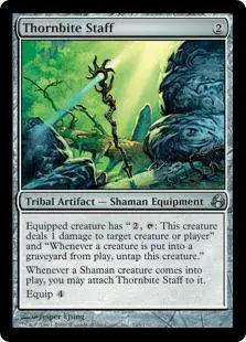 MtG Morningtide Uncommon Thornbite Staff #145