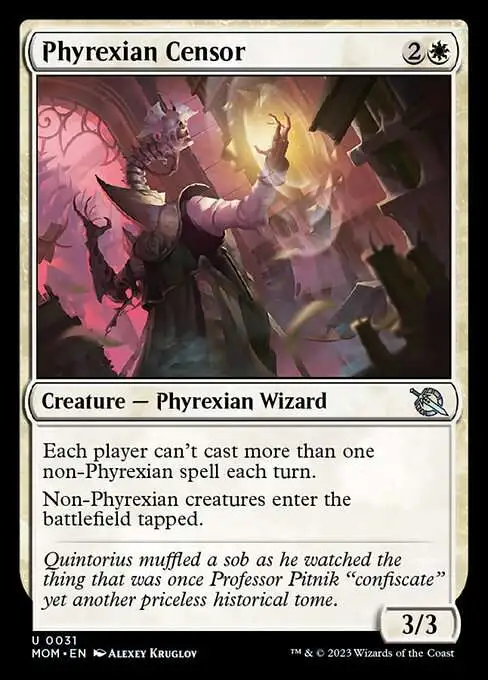MtG March of the Machine Uncommon Phyrexian Censor #31