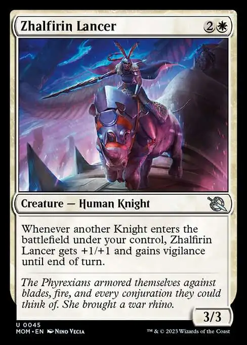 MtG March of the Machine Uncommon FOIL Zhalfirin Lancer #45
