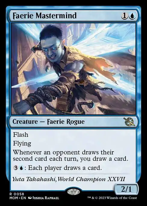 MtG March of the Machine Rare Faerie Mastermind #58