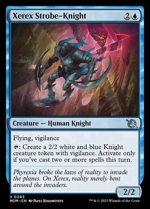 MtG March of the Machine Uncommon Xerex Strobe-Knight #85