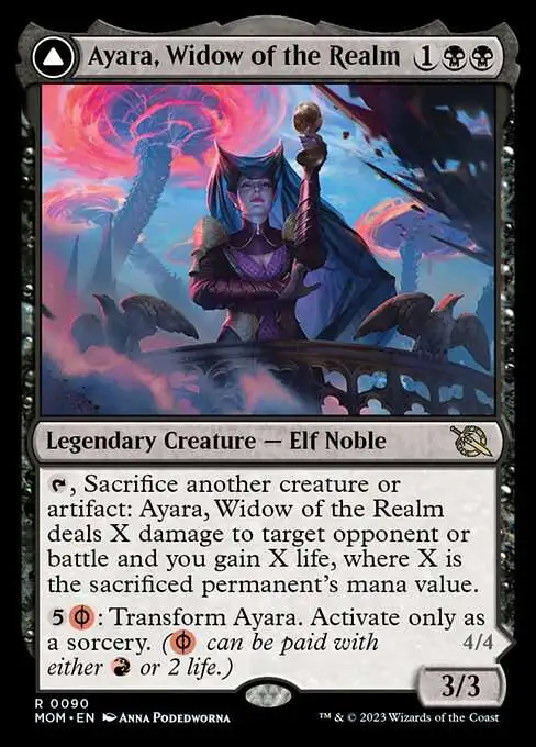 Magic The Gathering March of the Machine Single Card Rare Ayara, Widow of  the Realm Ayara, Furnace Queen 90 - ToyWiz