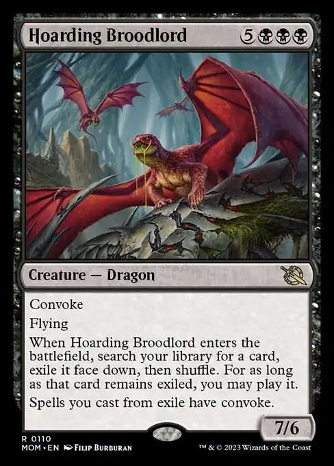 MtG March of the Machine Rare Foil Hoarding Broodlord #110