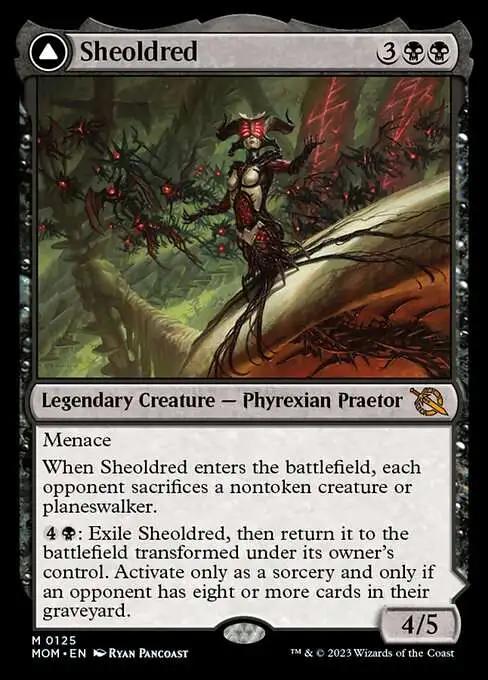 MtG March of the Machine Mythic Rare Foil Sheoldred // The True Scriptures #125