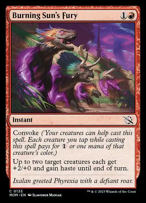 Magic The Gathering March of the Machine Single Card Common Burning Suns  Fury 133 - ToyWiz
