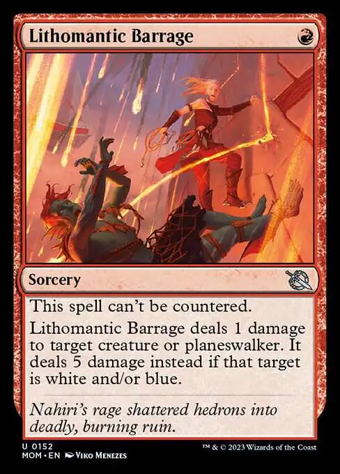 MtG March of the Machine Uncommon Lithomantic Barrage #152