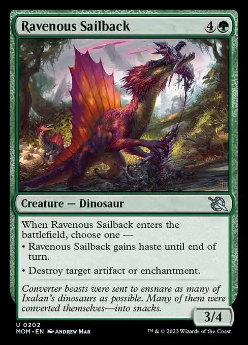 MtG March of the Machine Uncommon Ravenous Sailback #202