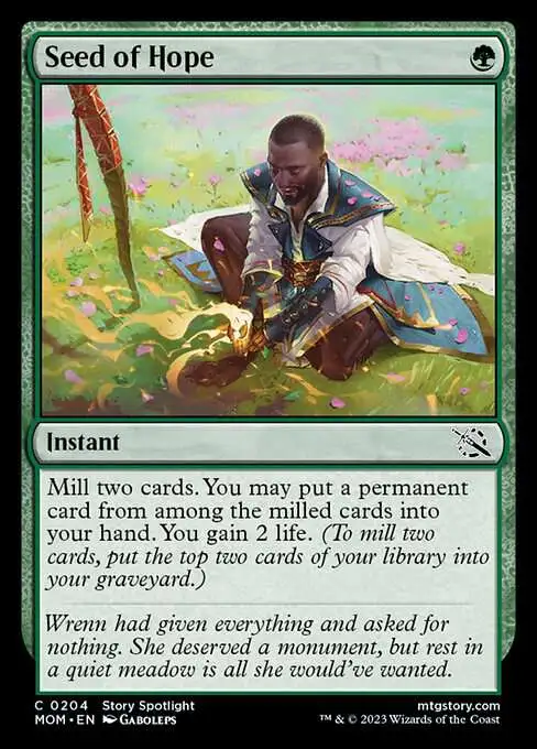 Magic The Gathering March of the Machine Single Card Common Seed of Hope  204 - ToyWiz