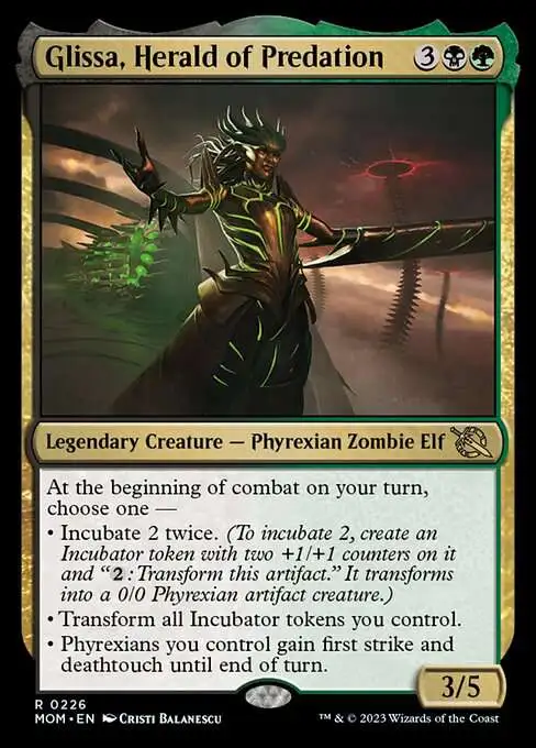 Magic The Gathering March of the Machine Single Card Rare Glissa, Herald of  Predation 226 - ToyWiz